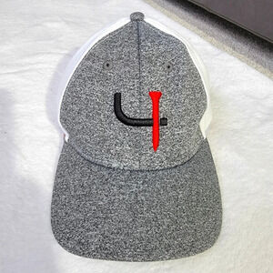 Ouray Sportswear Mens Golf Baseball Hat Gray White Tee Adjustable Closure